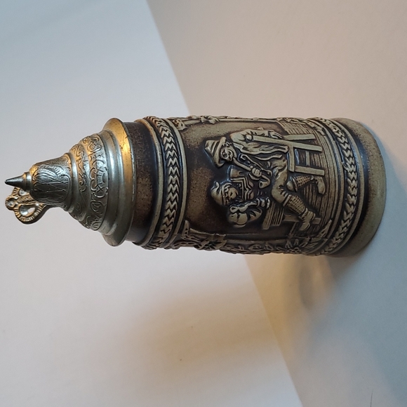Vintage West Germany Stoneware Gerzit Pewter Lidded Stein - Picture 6 of 14
